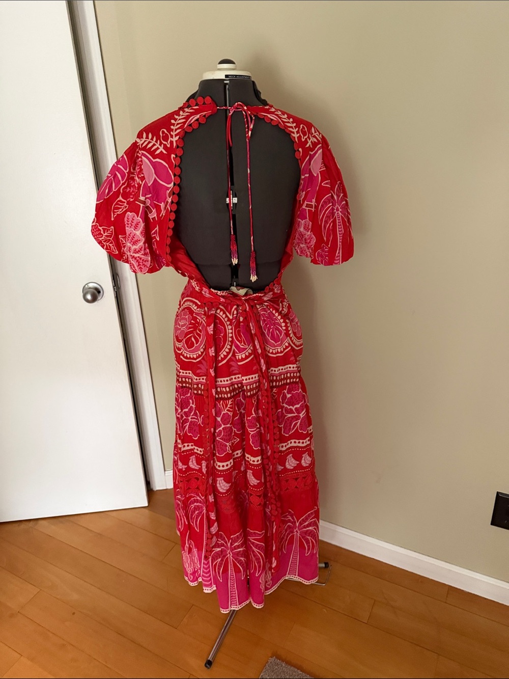 FARM Rio Red Embroidered Tropical Maxi Dress - Picture 2 of 4